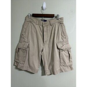 Vintage Polo Ralph Lauren Classic Polo 67 Chino Cargo Shorts Distressed Khaki 32